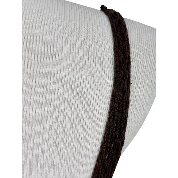 NWT Jaded London Brown Crochet Ultra Crop Top | Rave Coastal Cowgirl Boho Grunge - Picture 8 of 10